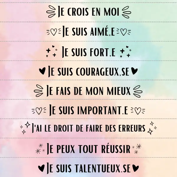 affirmations positives croyances limitantes sesame evolution